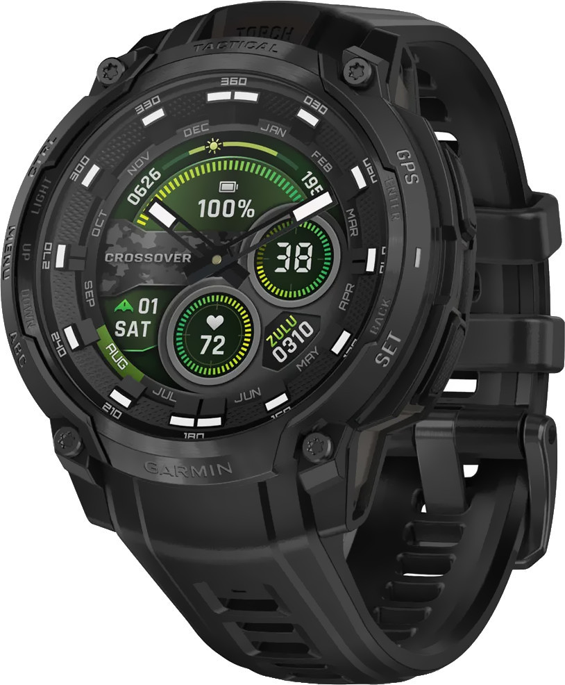 Смартгодинник Garmin Instinct Crossover AMOLED Tactical (010-03398-02