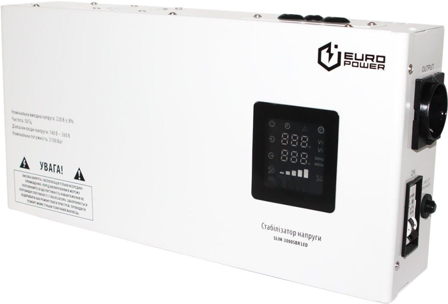 Стабілізатор напруги Europower SLIM-3000SBR LED