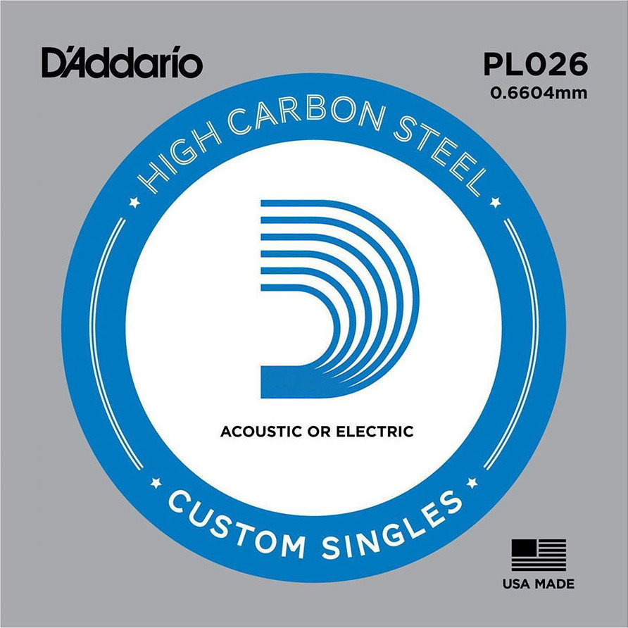 Струны DAddario Single Plain Steel 026 (PL026)