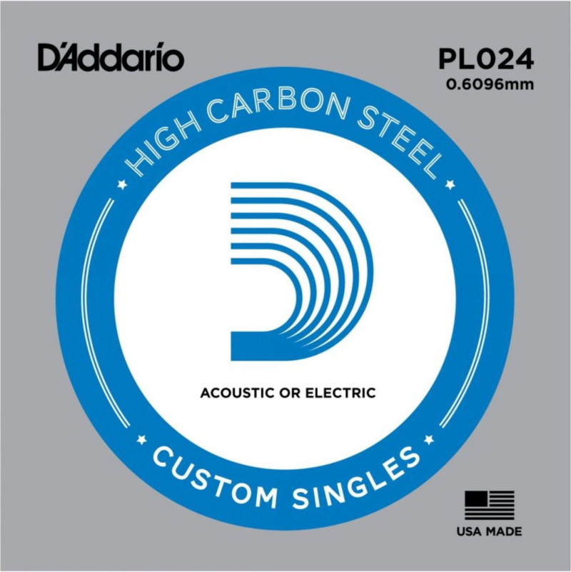 Струни DAddario Single Plain Steel 024 (PL024)