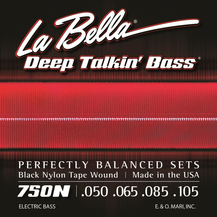 Струны La Bella Deep Talkin Bass Black Nylon Tape 50-105 (750N)