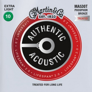 Струны Martin Authentic Acoustic Lifespan 2.0 Phosphor Bronze 10-47 (MA530T)