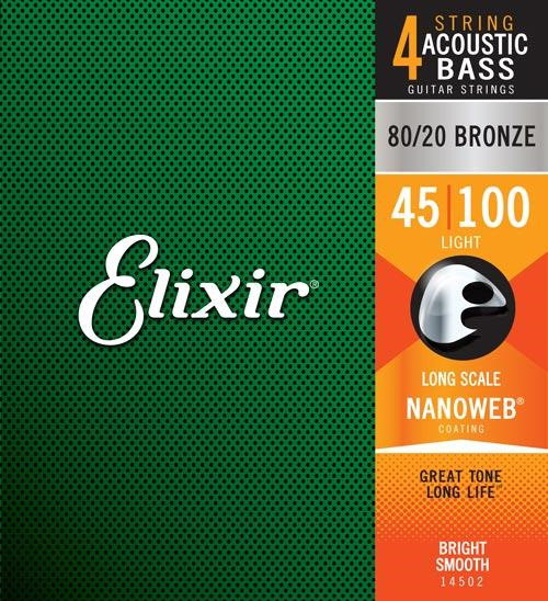 Струны Elixir Acoustic Bass 80/20 Bronze NW Light 45-100 (14502)