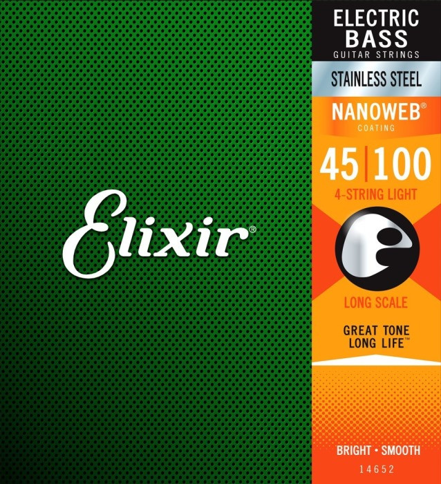 Струны Elixir Bass Stainless Steel Nanoweb 45-100 (14652)