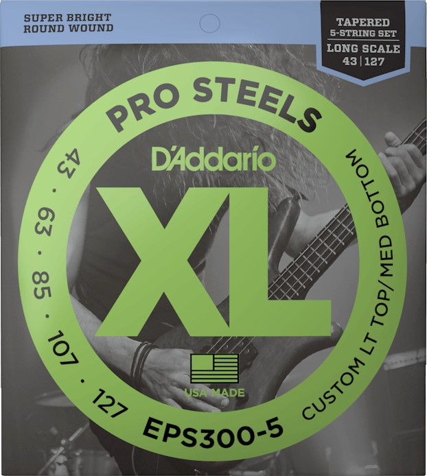 Струни DAddario XL ProSteels Bass 5-String 43-127 (EPS300-5)