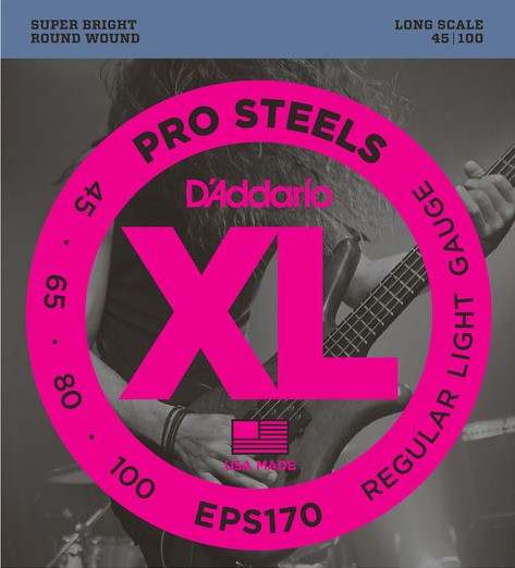 Струни DAddario XL ProSteels Bass 45-100 (EPS170)