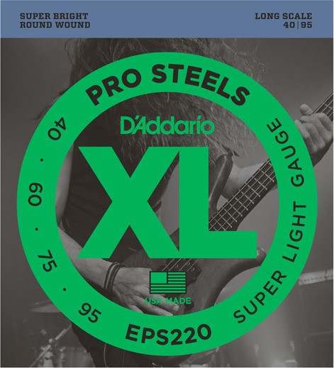 Струни DAddario XL ProSteels Bass 40-95 (EPS220)