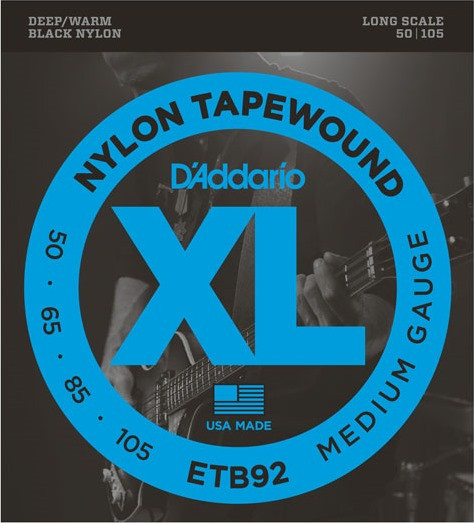 Струни DAddario XL Nylon Tapewound Bass 50-105 (ETB92)