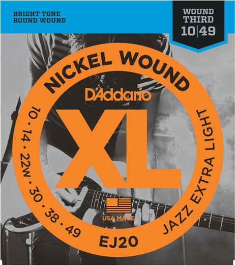 Струни DAddario XL Nickel Wound Jazz 10-49 (EJ20)