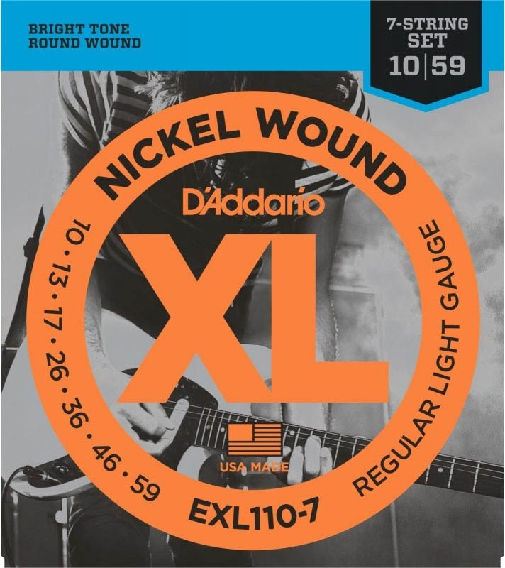 Струни DAddario XL Nickel Wound 7-String 10-59 (EXL110-7)