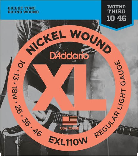 Струни DAddario XL Nickel Wound 3rd 10-46 (EXL110W)