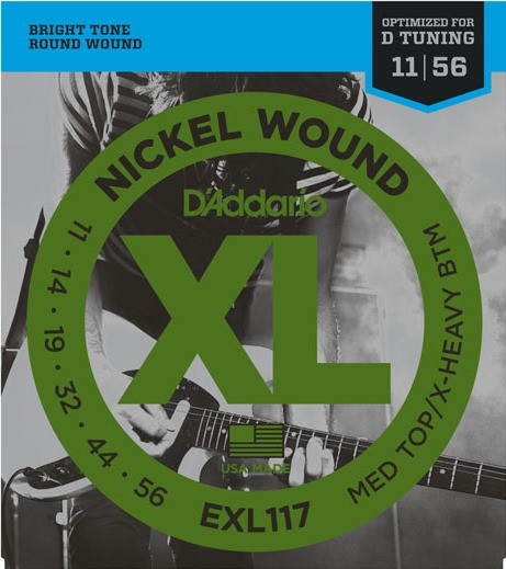 Струни DAddario XL Nickel Wound 11-56 (EXL117)