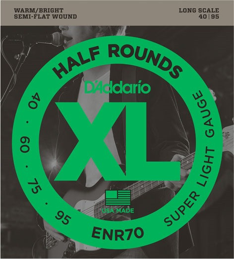 Струни DAddario XL Half Rounds Bass LS 40-95 (ENR70)