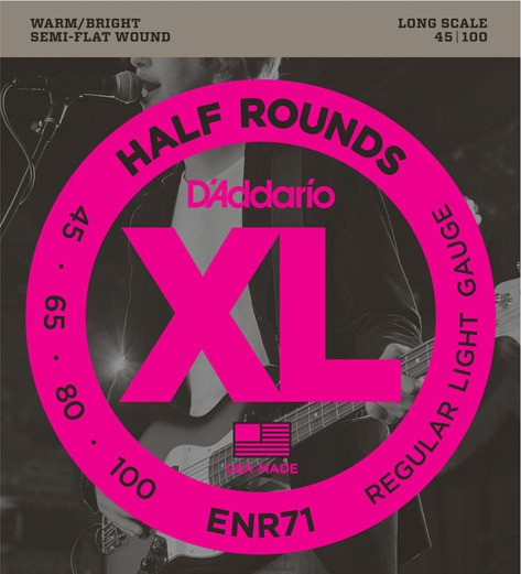 Струни DAddario XL Half Rounds Bass 45-100 (ENR71)