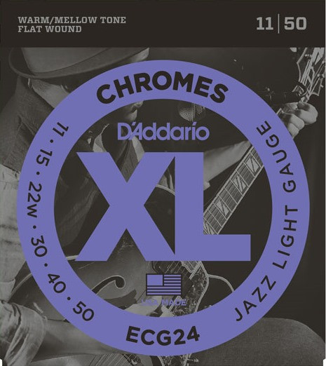 Струни DAddario XL Chromes Flat Wound Jazz 11-50 (ECG24)