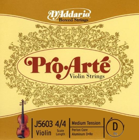 Струни DAddario Pro-Arte Single D Violin 4/4 Medium (J5603)