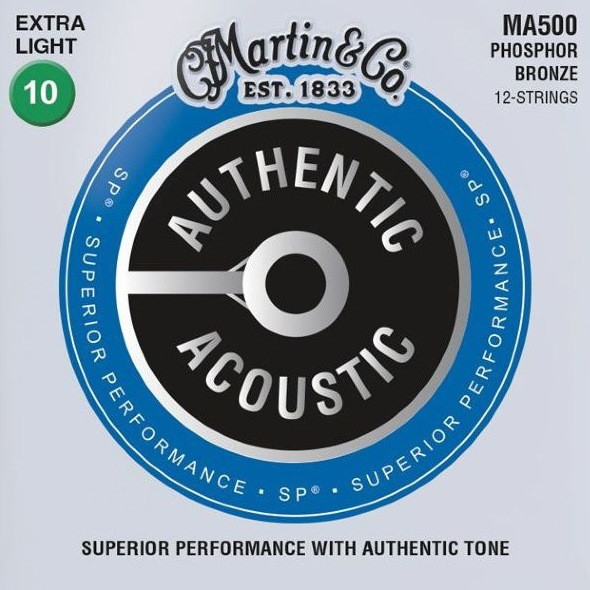 Струни Martin Authentic Acoustic SP Phosphor Bronze 12-String 10-47 (MA500)