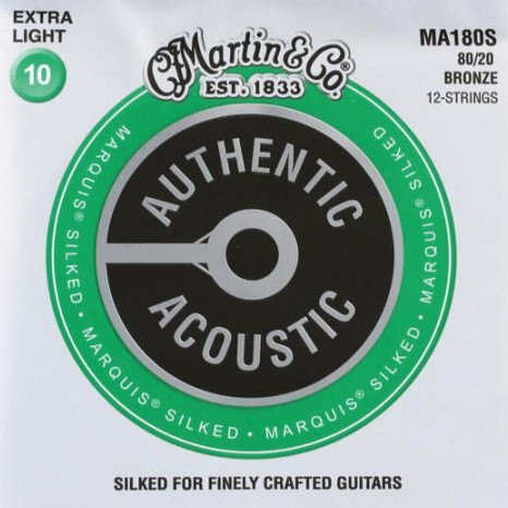 Струны Martin Authentic Acoustic Marquis Silked Bronze 12-String 10-47 (MA180S)
