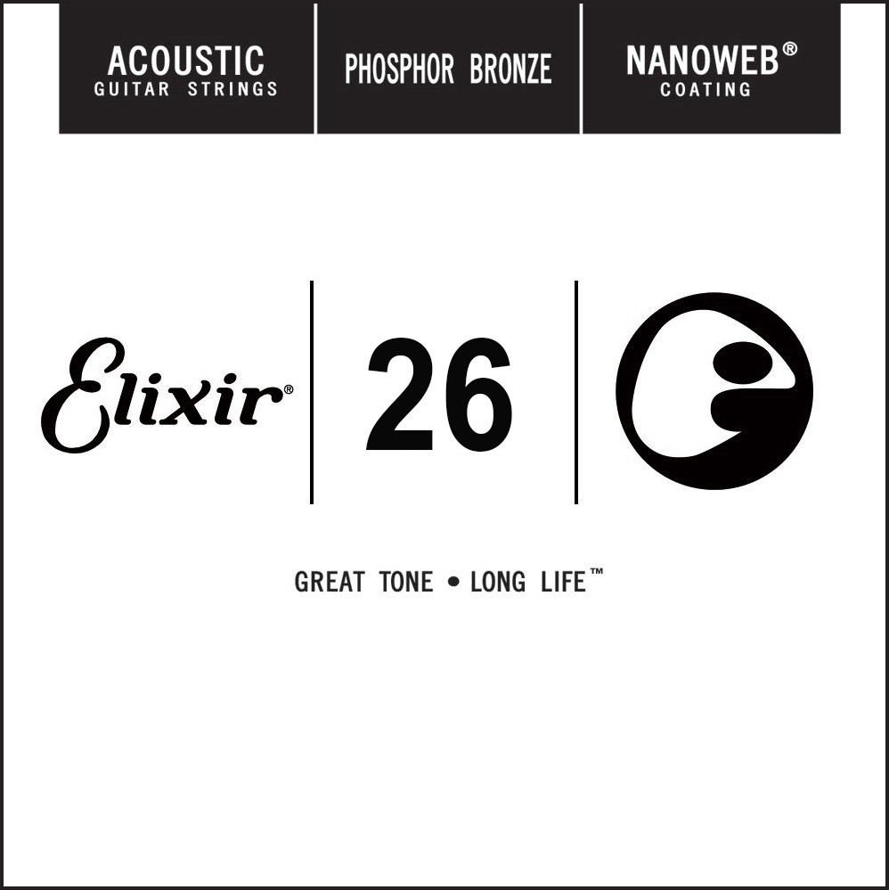 Струны Elixir Acoustic Nanoweb Phosphor Bronze Single 26 (14126)