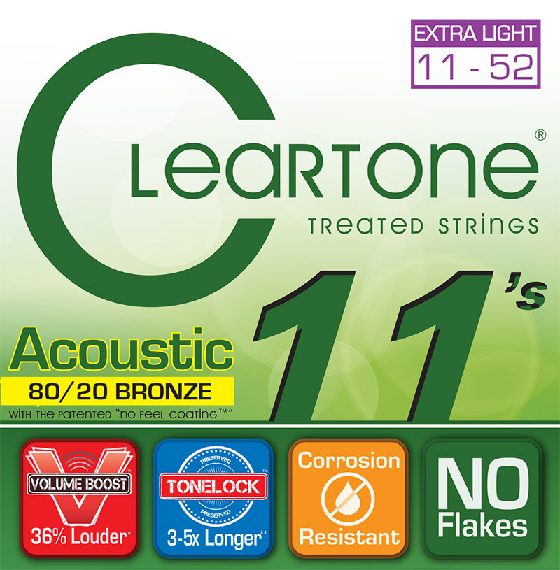 Струны Cleartone 80/20 Bronze Extra Light 11-52 (7611)