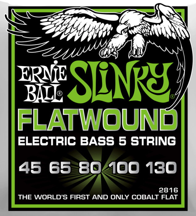 Струны Ernie Ball Slinky Flatwound Bass 5-String 45-130 (P02816)