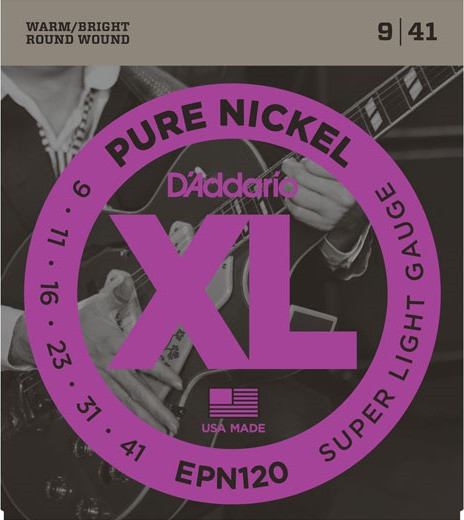 Струни DAddario XL Pure Nickel Wound 9-41 (EPN120)
