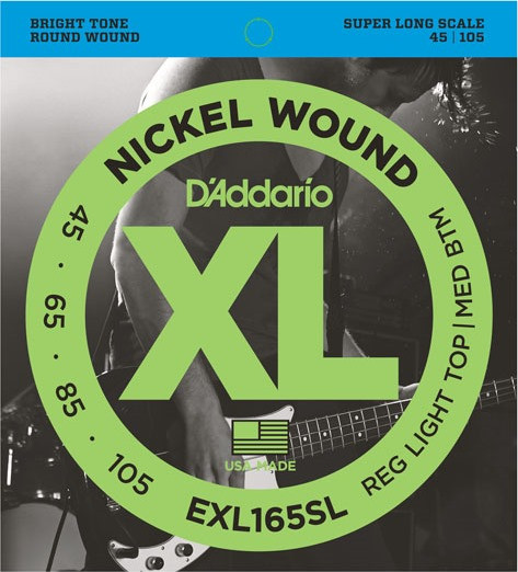 Струни DAddario XL Nickel Wound Bass SL 45-105 (EXL165SL)