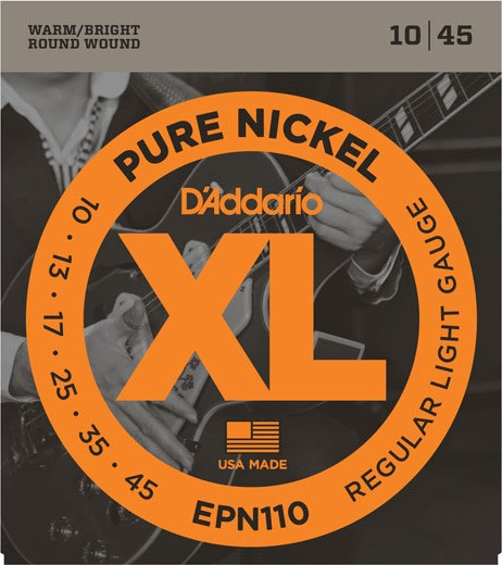 Струни DAddario XL Pure Nickel Wound 10-45 (EPN110)