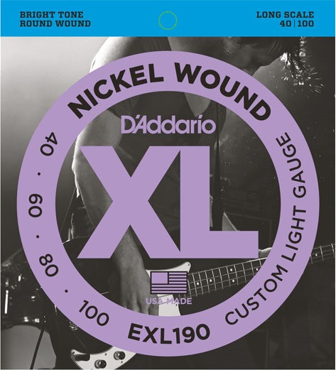 Струни DAddario XL Nickel Wound Bass 40-100 (EXL190)