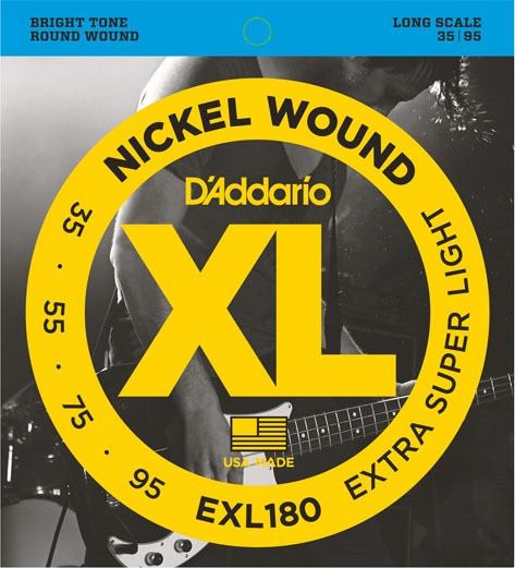 Струни DAddario XL Nickel Wound Bass 35-95 (EXL180)