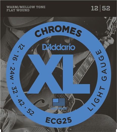 Струни DAddario XL Chromes Flat Wound 12-52 (ECG25)