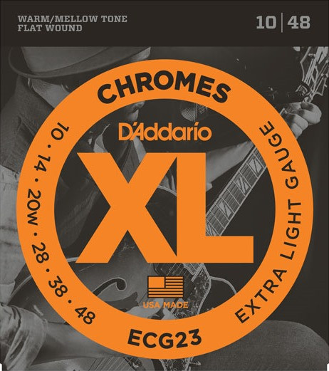 Струни DAddario XL Chromes Flat Wound 10-48 (ECG23)