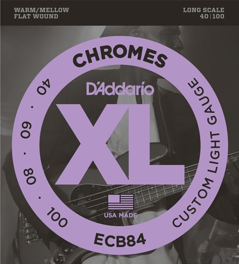 Струны DAddario XL Chromes Bass Flat Wound 40-100 (ECB84)
