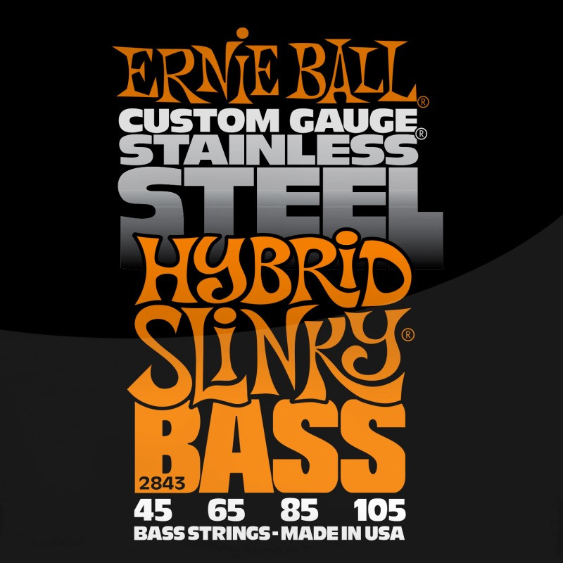Струны Ernie Ball Slinky Stainless Steel Bass 45-105 (2843)