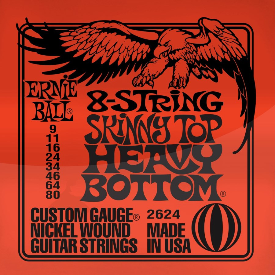 Струны Ernie Ball Slinky Nickel Wound 8-String 9-80 (P02624)