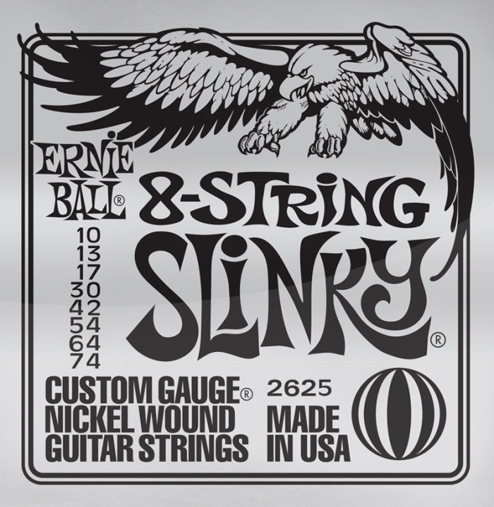 Струны Ernie Ball Slinky Nickel Wound 8-String 10-74 (2625)