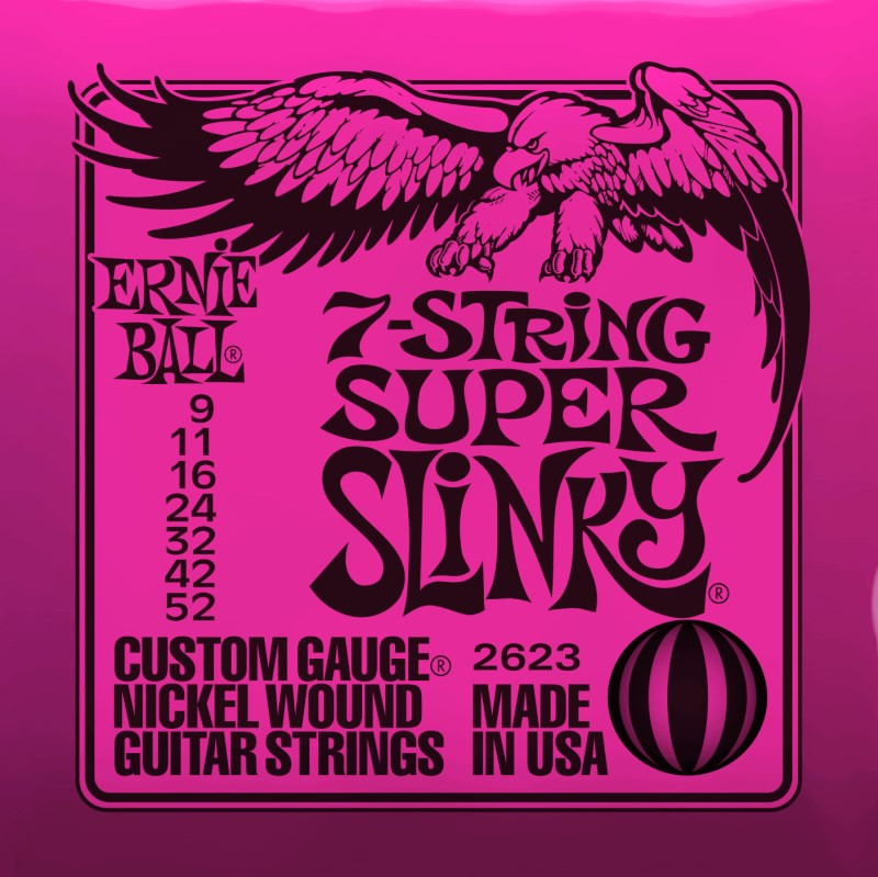 Струны Ernie Ball Slinky Nickel Wound 7-String 9-52 (2623)