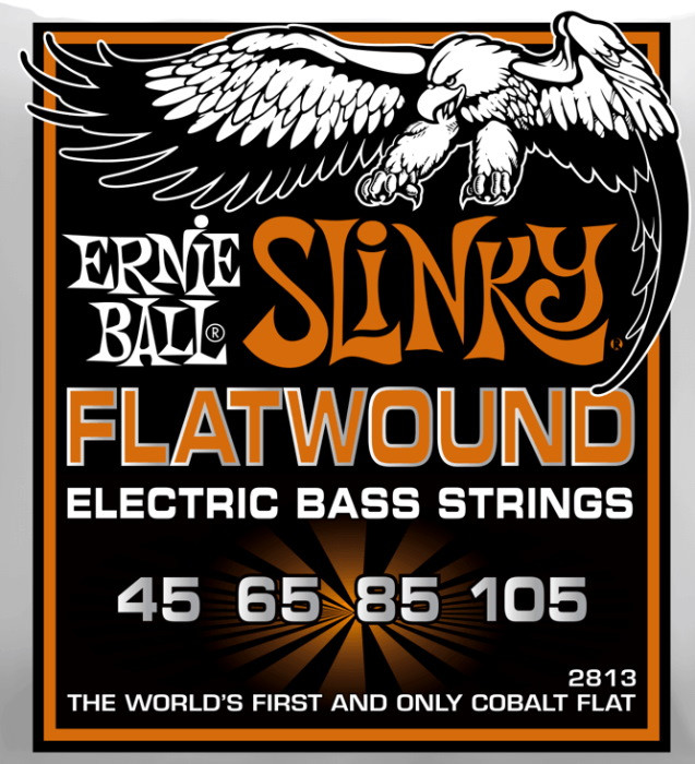 Струны Ernie Ball Slinky Flatwound Bass 45-105 (P02813)