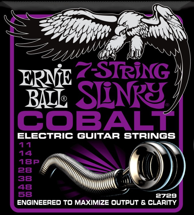 Струны Ernie Ball Slinky Cobalt 7-String 11-58 (2729)