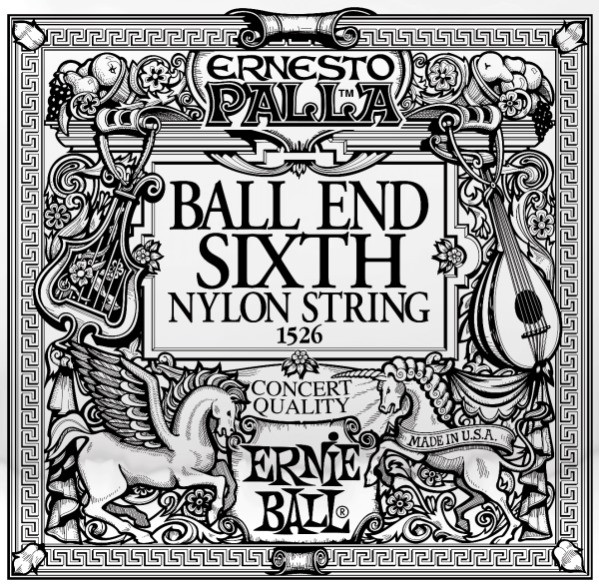 Струны Ernie Ball Single Nylon Golden Wound Ball-End 42