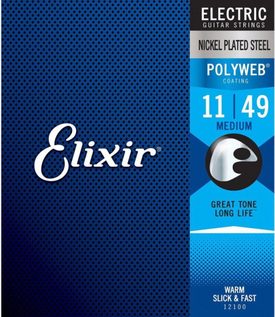 Струни Elixir Polyweb Anti Rust Steels Electric Medium 11-49 (12100)