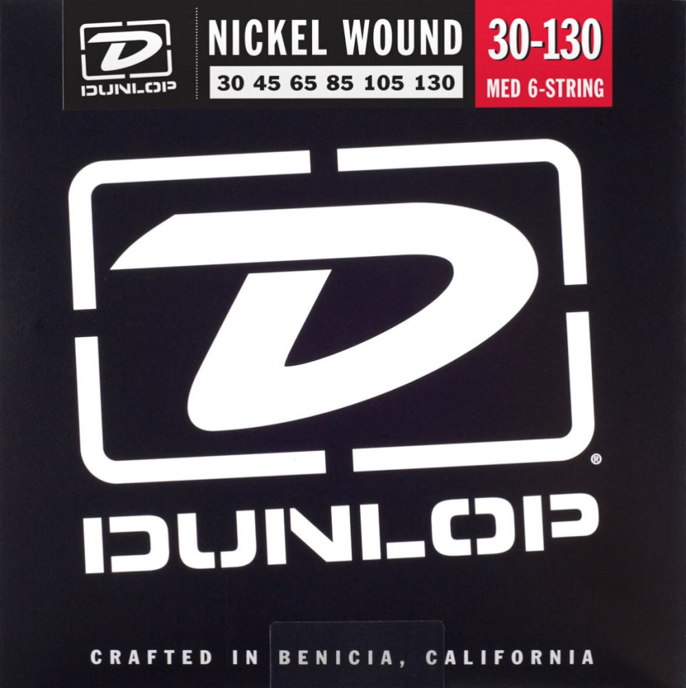 Струны Dunlop Nickel Wound 6-String Bass Medium 30-130 (DBN30130)