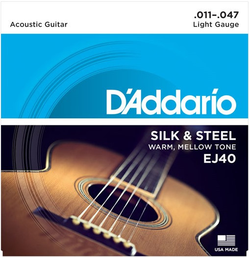 Струны DAddario Folk Silk and Steel 11-47 (EJ40)