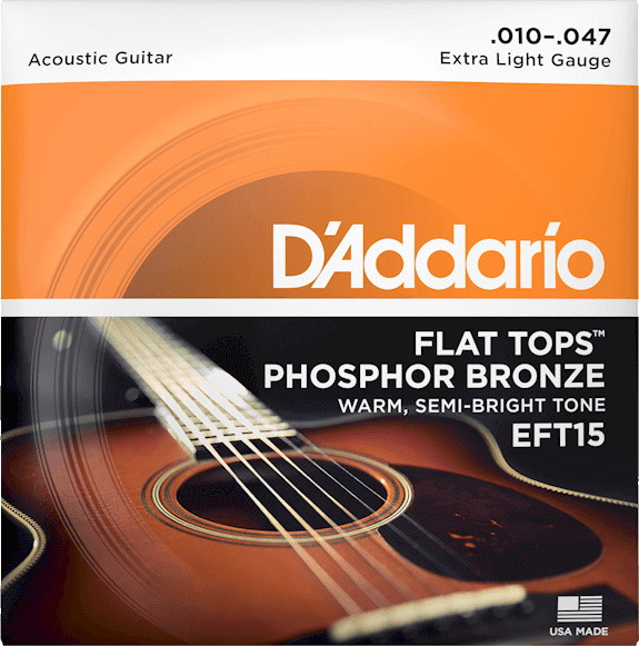 Струны DAddario Flat Top Phosphor Bronze 10-47 (EFT15)