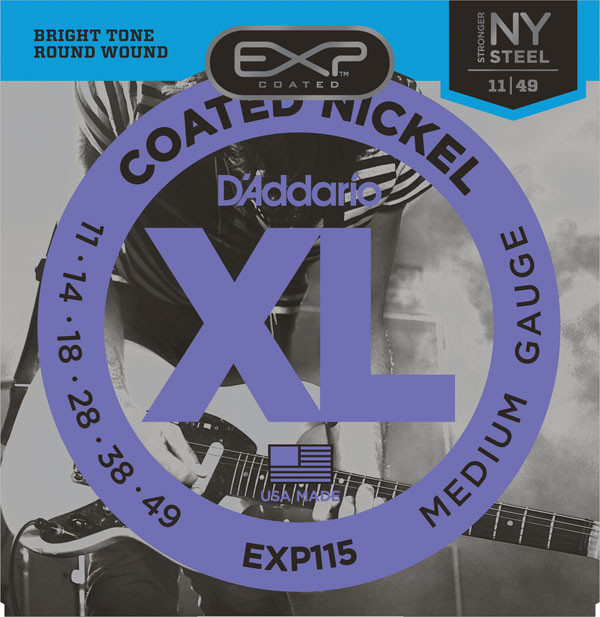 Струны DAddario EXP Coated Nickel Wound 11-49 (EXP115)