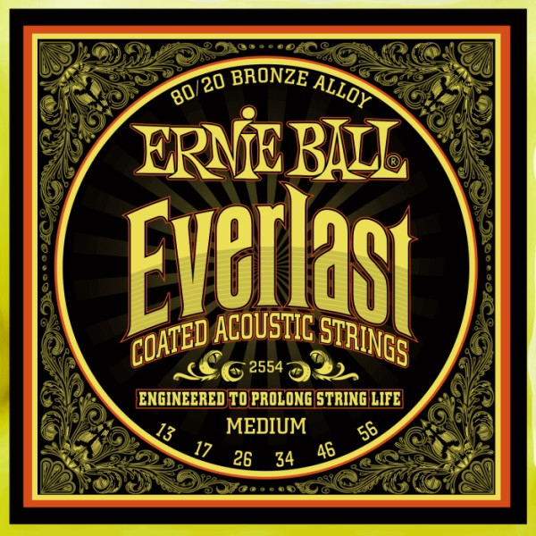 Струны Ernie Ball Everlast Coated 80/20 Bronze 13-56 (2554)