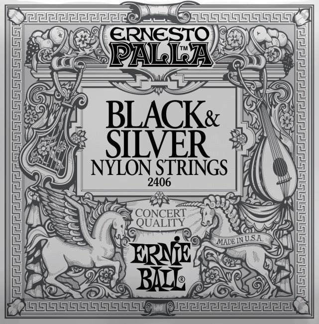 Струны Ernie Ball Ernesto Palla Black & Silver Nylon (2406)