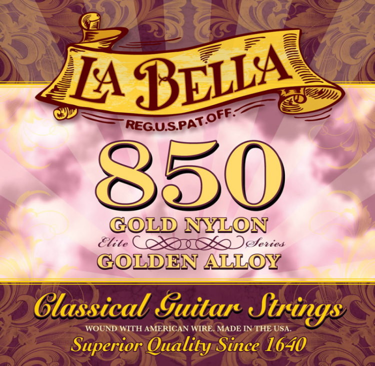 Струны La Bella Elite Golden Nylon 850