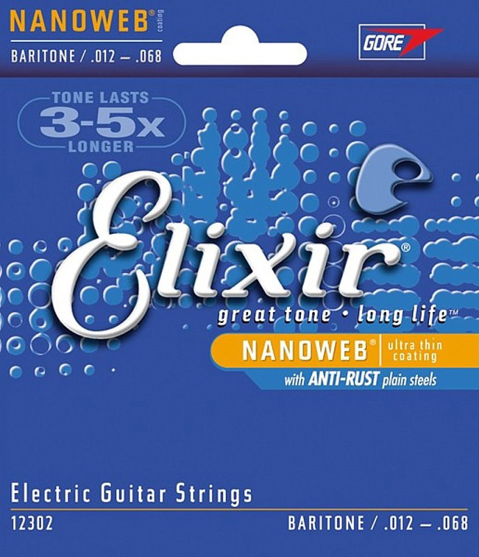 Струны Elixir Electric Nanoweb Baritone 12-68 (12302)