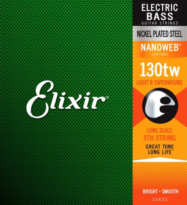 Струны Elixir Electric Bass Nanoweb Nickel Plated Steel Single 130tw (15432)